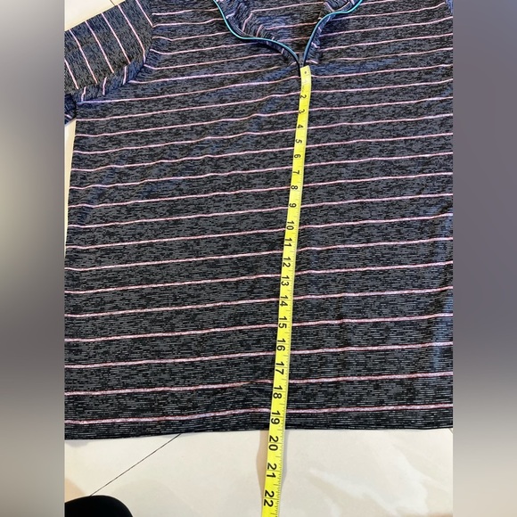 Mens Antigua Performance 1/2 Zip Size XXL “Logo” Top Color Charcoal Stripes - Picture 7 of 16